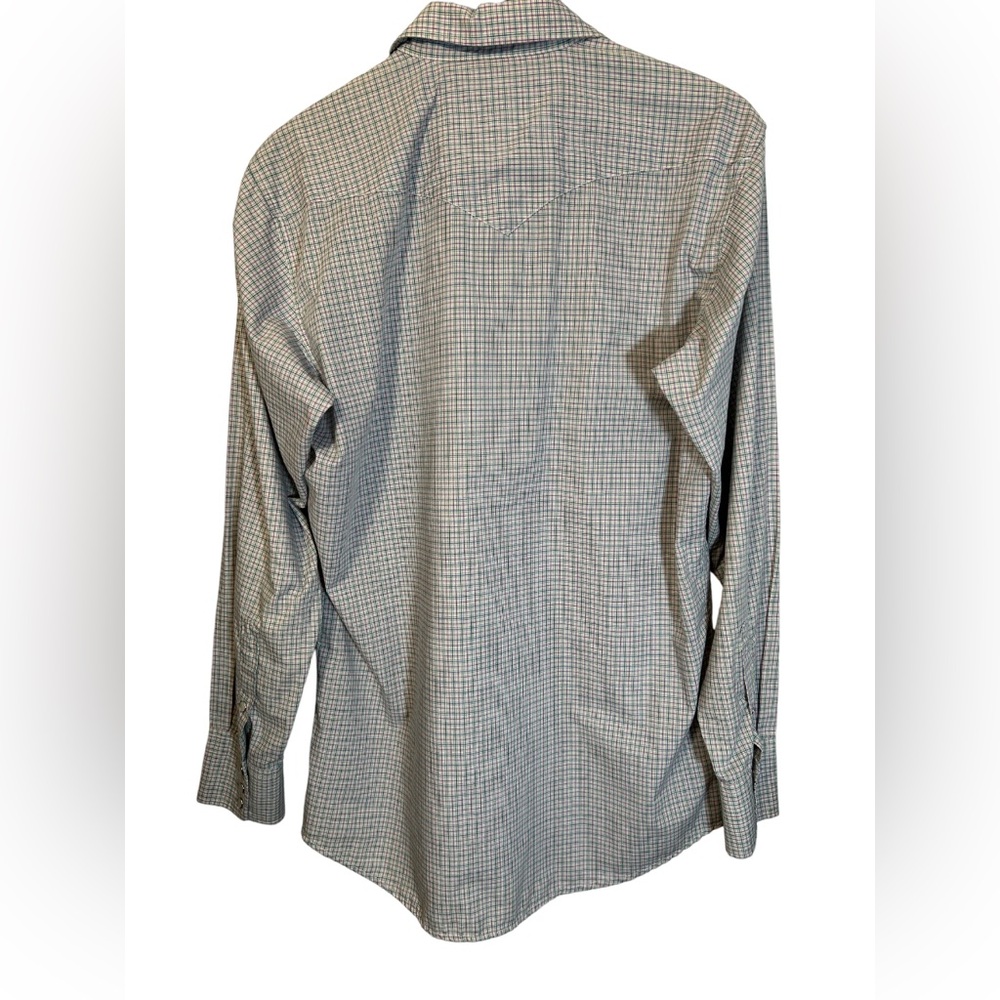 Panhandle Slim Pearl Snap Shirt 15.5/35 Plaid Medium - Picture 4 of 11